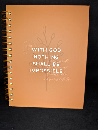 With God Nothing Shall Be Impossible Journal