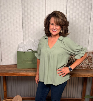 Umgee Soft Ruffle Top