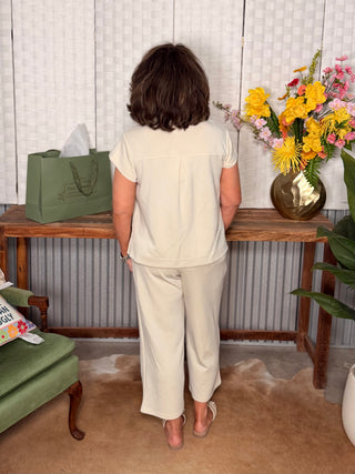Mary Square Saprina Ivory Pant
