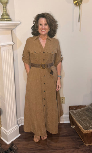 Entro Canyon Chic Belted Maxi Dress