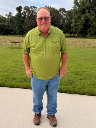 BCR Olive Green Western Polo