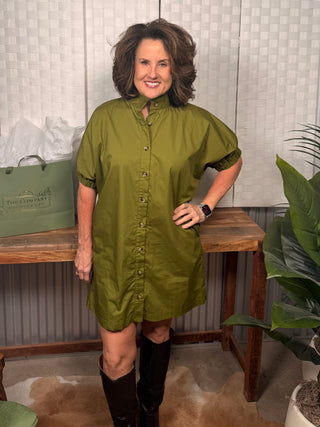 Entro Button Sheath Dress