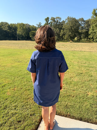 Navy Shirt Dress