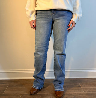 Risen High Rise Straight Jeans