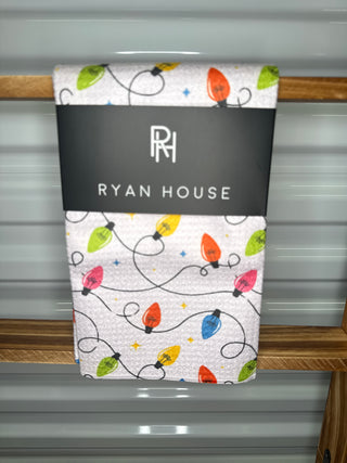 Ryan House Christmas Lights Tea Towel