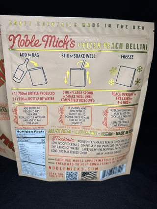 Noble Mick’s Peach Bellini Frozen Cocktail Mix