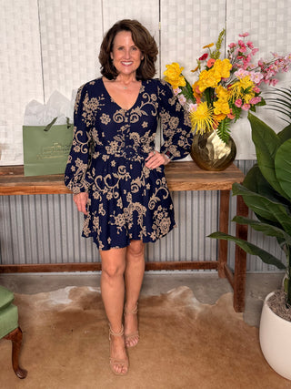 Midnight Lace Garden Dress