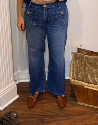 Kut from the Kloth front pocket Raw Hem Denim