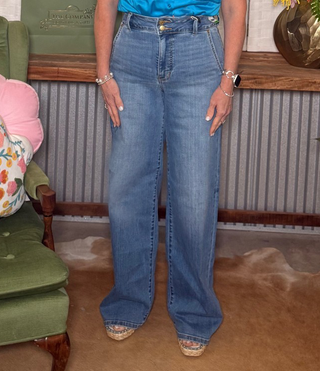 Judy Blue HW Column w/ Trouser Styling Long