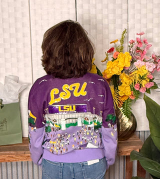 Queen of Sparkles LSU Tiger Stadium Cardigan
