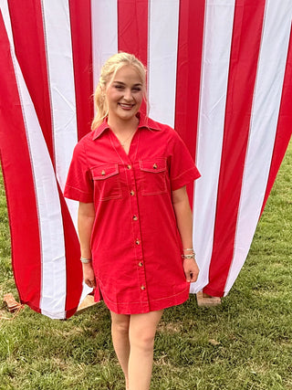 Sunset Stroll Shirt Dress