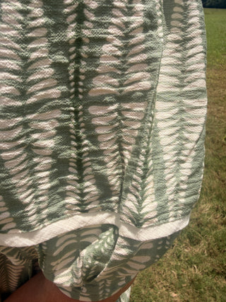 Sage Palm Midi Dress