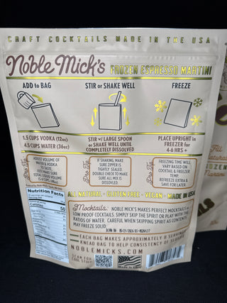 Noble Mick’s Espresso Martini Frozen Cocktail Mix