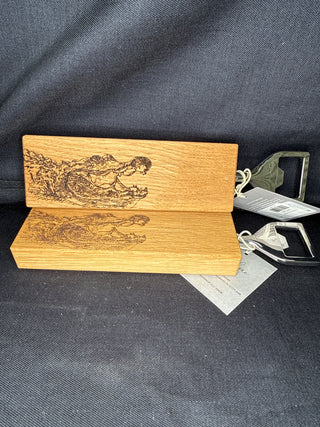 Oak Bottle Opener- Alligator