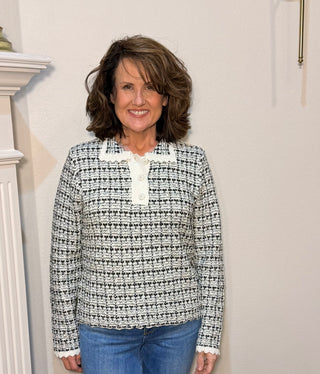 The Coco Tweed Top