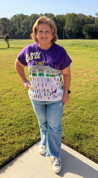 QoS Licensed LSU Stadium Tailgate Party Tee