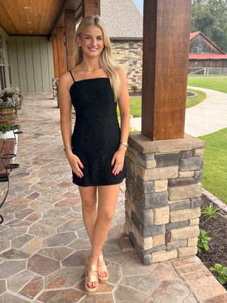 She &Sky Midnight Lace Tube Dress