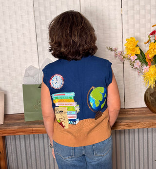 Queen of Sparkles Books & Globe Knit Tank