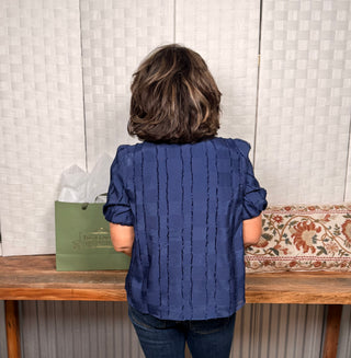 Blue Belle Textured Top
