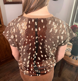 Queen of Sparkles Sequin Deer Tee