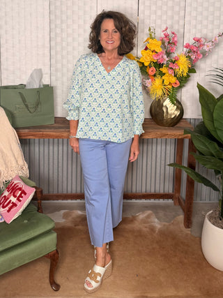 Mary Square Sweetbriar Lattice Top