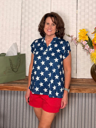 Stars and Stripes Flutter Top