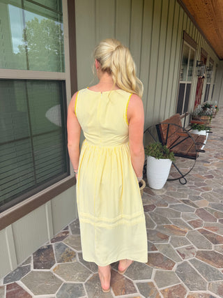 Sunshine Stroll Stripe Midi Dress