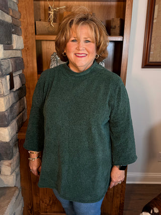 Umgee Hunter Green Chenille Sweater