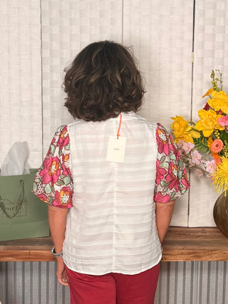 Voy Floral Sleeve Top