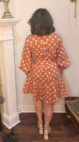 Entro Dot About You Belted Dress