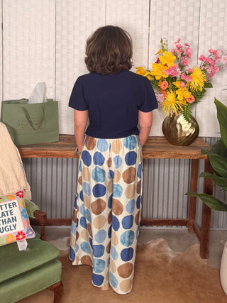 Coastal Dot Wide Leg Pants
