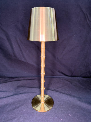 Portable Cordless Gold Bamboo Table Lamp