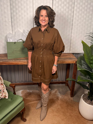 Country Roads Button Down Dress
