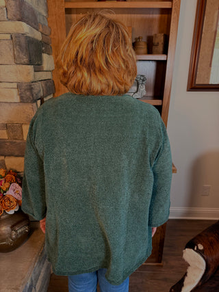 Umgee Hunter Green Chenille Sweater