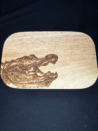White Butter Dish with Alligator Lid
