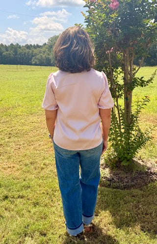 Current Air Blush Pink Luxe Top