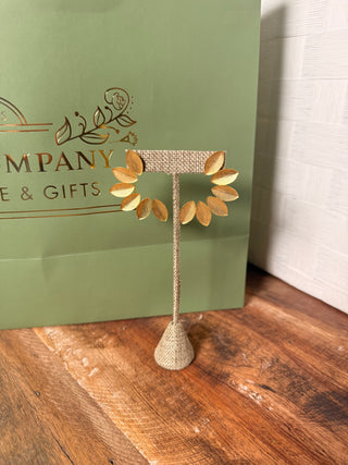WW Crescent Leaf Earrings