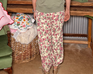 BiBi Floral Printed Twill Joggers
