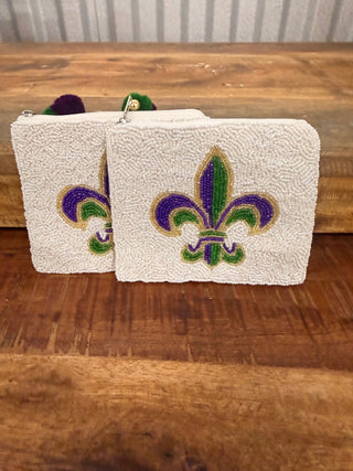 Mardi Gras Fleur De Lis Pouch
