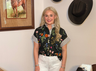 Entro Black Floral Top