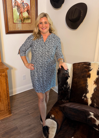 Aryeh AnnaLee Quarter Sleeve Dress with Pockets