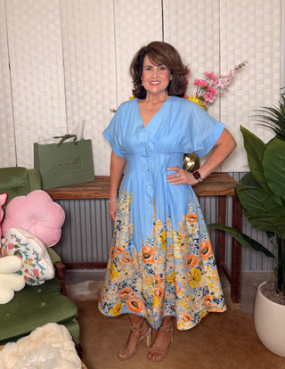 Entro Blue Wildflower Dress