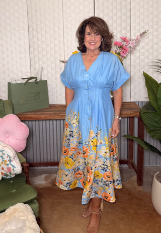 Entro Blue Wildflower Dress
