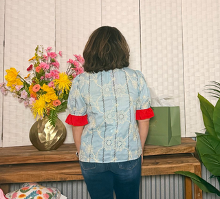 Sweet Southern Charm Embroidered Blouse