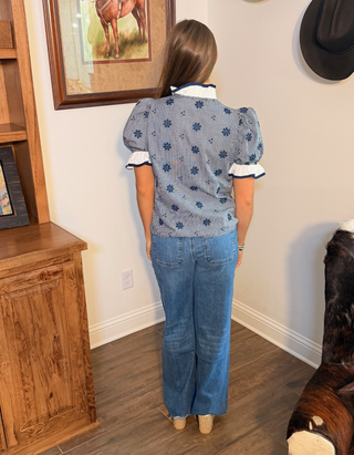 Entro Blue Picnic Top