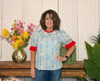 Sweet Southern Charm Embroidered Blouse