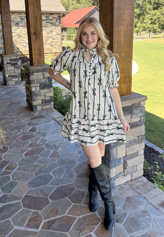 Umgee Pretty Bow Short Dress