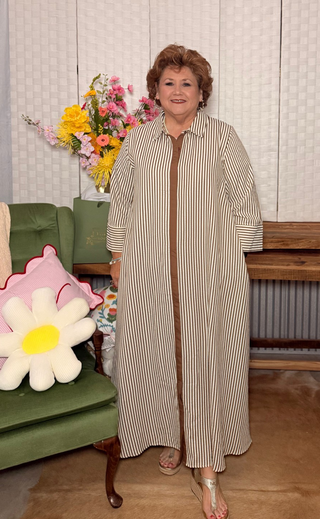 Entro Striped Maxi Dress