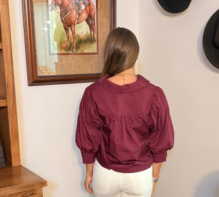 Entro Burgundy Blouse