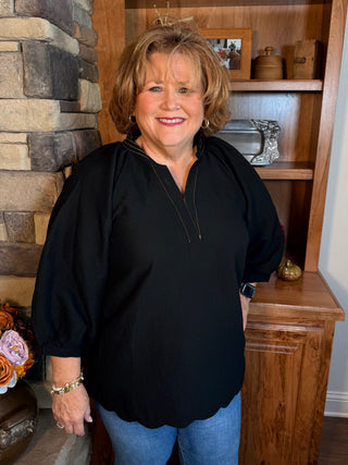 Umgee Black Easy Breezy Top